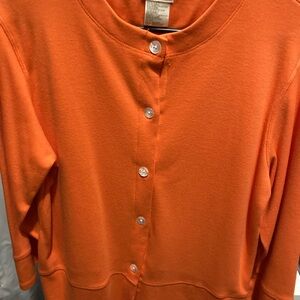 Bobbie Brooks Bright Orange Button-Up